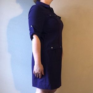 MICHAEL by Michael Kors half-zip shirt dress